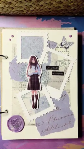 Today I have tried wax stamp for the first time ✨ Hope you like it ♡  #scrapbook #journal #scrapbooking #journaling #anime #stickers #collage #art