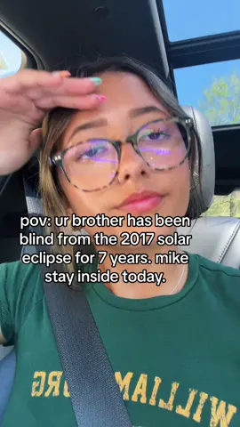 i cant believe mike looked at the solar eclipse.
