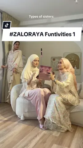 #ZALORAYA2024 Funtivities #1  POV: Getting your sisters to do a TikTok before entertaining the guests outside  🤪💓 #ZALORAYA2024 #fashion #Ramadan #eidmubarak #bajuraya #outfit #fashiongram #trending #fyp #relatable #funny 