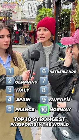 Top 10 Strongest Passports 🛂🌍What’s your guess for No.1? 🤐#LearnOnTikTok #trivia #business #country #travel 
