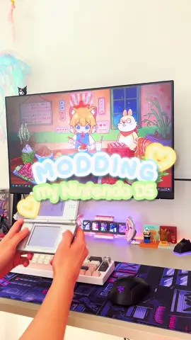 Not sure if I love the end result but I can always change it :D 🩷 #nintedods #moddednintendo #r4 #r4card #stylesavvy 