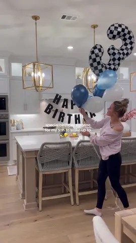 HAPPY 3rd BIRTHDAY TO MY BABY BOY!!! He squeeled waking up to this and it made my heart so happy 🥹🫶🏼💫🎉🥳  #toddlerboyparty #carparty #toddlerboygiftidea #kidsbirthdaytraditions #birthdaytraditionsforkids #kidsrollercoaster #kidsgiftideas #amazongiftideasforkids #carbirthday 