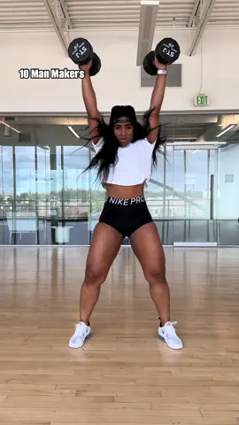 Your next DB HIIT 1️⃣10 DB Reverse Lunge To A Curl 2️⃣10 DB Man Makers 3️⃣10 DB Load Beast To A Bear Stance Row 4️⃣10 DB Snatches 5️⃣10 DB RDLs #hiitworkout #athomeworkout #workoutroutine #fitnesstips #workoutideas #gymmotivation 