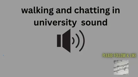 Walking and chatting in university sound #sounds #sound #soundeffect #soundeffects #walkingsound #chatting #soundsfx #soundfx #soundeffects