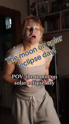 POV: the moon prepping for the solar eclipse  #solareclipse #solareclipse2024 #eclipse2024 #comedy #skit #pov #eclipse #solarsystem 