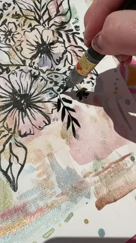 i cannot get enough im having TOO. MUCH. FUNNNNN also i found her here! @Snoogs & Wilde  #ktscanvases #watercolorart #abstractart #floralart #artistsoftiktok 