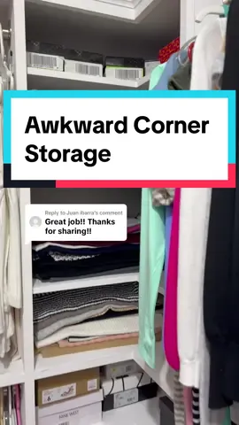 Replying to @Juan ibarra here’s how we dealt with that awkward closet corner that swallows clothes to never be seen again. #closet #storage #interiordesign #organization #carpentry #woodworking #DIY 