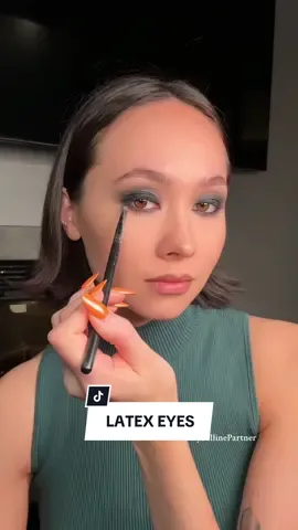 HOW TO GET LATEX EYES. I love the industrial / underground makeup genre, and latex eyes are incredibly easy to do 🖤 using @Maybelline NY color tattoo stix, shade I am rebellious #maybellinepartner #babelline #AD