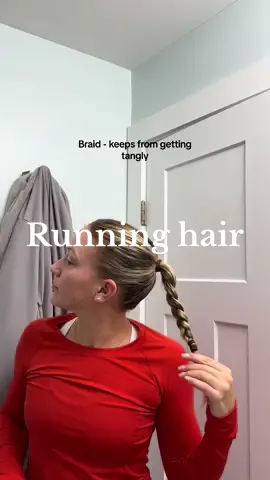 Product is key for thin hair always 🔒 #runninghair #runhairstyles 