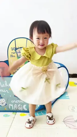 Sigurado ka bang ayaw mong isuot ang damit na ito sa iyong sanggol nang isang beses #maliit na oso #Bow #Mga manggas ng lobo #Mga palda sa tag init