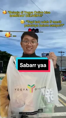 Emang sih kalau belanja di Yogya Online ga perlu nunggu lama karna bisa dikirim Sameday ke sesama Bandung.. tapii sabar yaa kita lagi otw nihh🛵💨 #yogyaonline #belanjadarirumah #belanja #shopping #onlineshopping #samedaydelivery