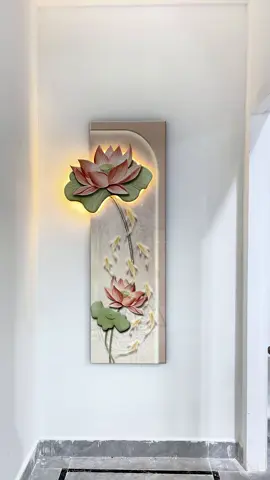 Tranh treo tường đèn led hoa sen nổi