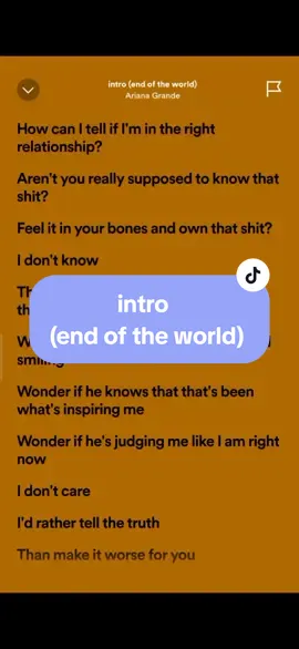 intro (end of the world) #arianagrande #lyrics #spotify #kantakamuna🎤🎶 #oooooomerr_ #fyp 
