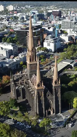 #FlyWithMe - St. Patrick’s Cathedral is the tallest and overall largest church edifice in the whole of Australia. Constructed in the Gothic Revival style, this magnificent cathedral boasts impressive dimensions, with a length of 103 meters (337 feet) and a height of 105 meters (344 feet). Construction began in 1858 and was completed in 1939. A masterpiece of architectural beauty, St. Patrick's Cathedral stands as a symbol of faith and heritage in the heart of Melbourne. #Drone #DroneVideo #DJI #DJIMini2 #Fly #ShrineOfRemembrance #Melbourne #Australia #Discovery #Nature #TikTok #ForYou #Viral #FYP #Love #Adventure #Explore #Love #Happy #Hobby #Air #Church #StPatrick #Gothic #Style 