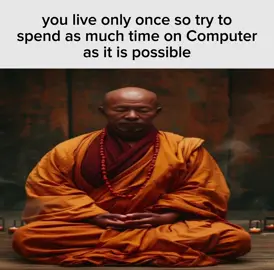 a tibetan Monk told me this when I was on my spiritual trip to tibet now i use my Computer 20 hours per day🙏 #monk #Computer #life #meme #joke 