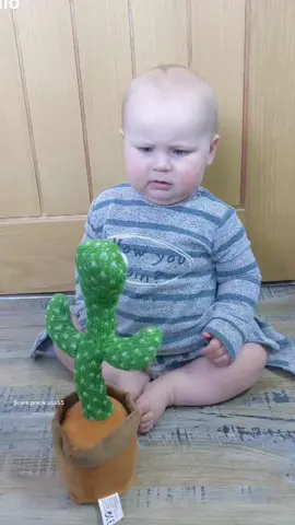 Baby with dancing cactus toy 😂😂😂 #cactus #cactustoy #scarecam #scareprank #funnyprank #prank #jumpscare #funny #scaring #funnytiktok #fail #failarmy #viral #trending #foryou #fyp 