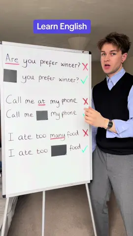 An English lesson about common English mistakes 😳❌ #englishteacher #learnenglish #englishtips #ingles #ielts #inglesfacil #howtosay #grammar #englishlesson #LearnOnTikTok 