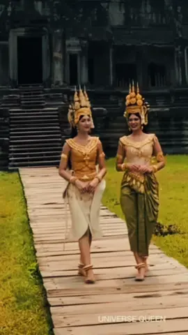 Miss Universe Cambodia Sotima Johnn and Miss Universe, Sheynnis Palacios wearing Khmer's Apsara at Angkor Wat 🇰🇭#missuniverse #missuniversecambodia #sotima🇰🇭 #sheynnispalacios #sotimajohn 