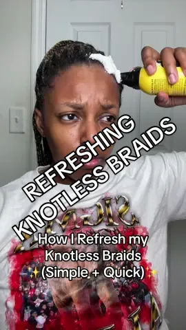 This is the simple and quick way to refresh braids but I like the crochet method better honestly. If y’all want a video of that lmk!!@got2b #knotlessbraids #braids #fyp #oldbraids #blackgirltiktok #blackgirlhair #relatable #grwm #knotlessboxbraids #newbraids #got2bstyled 