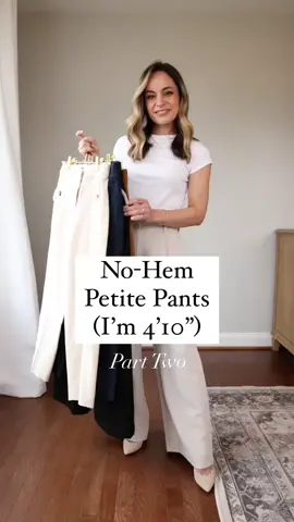 Petite-friendly pants part two! These are all no hem on me at 4’10”. Since we may be similar in height but different in proportions I include the measurements for each pair to see if they may be a good fit for you as well!  Full details can be found through the link in my bio. #petitestyle #petitefashion  