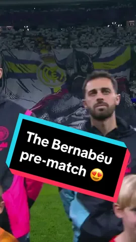 The Bernabéu pre-match 😍 #ucl #championsleague #realmadrid #rmfc #mancity 