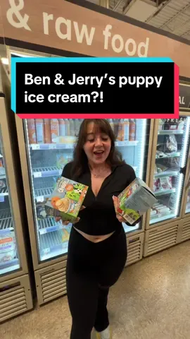 not sponsored but I will buy them and have Cooper try them out! Super excited 😍 @PetSmart @benandjerrys #dogtreats #petsmart #benandjerrys #dogfood 