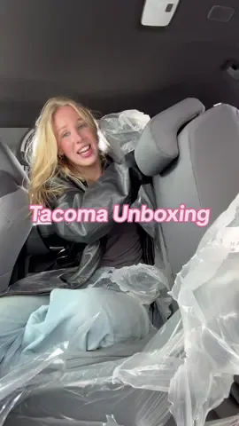 unbox the tacoma with me 🛻#toyota #tacoma #toyotatacoma #notacargirl 