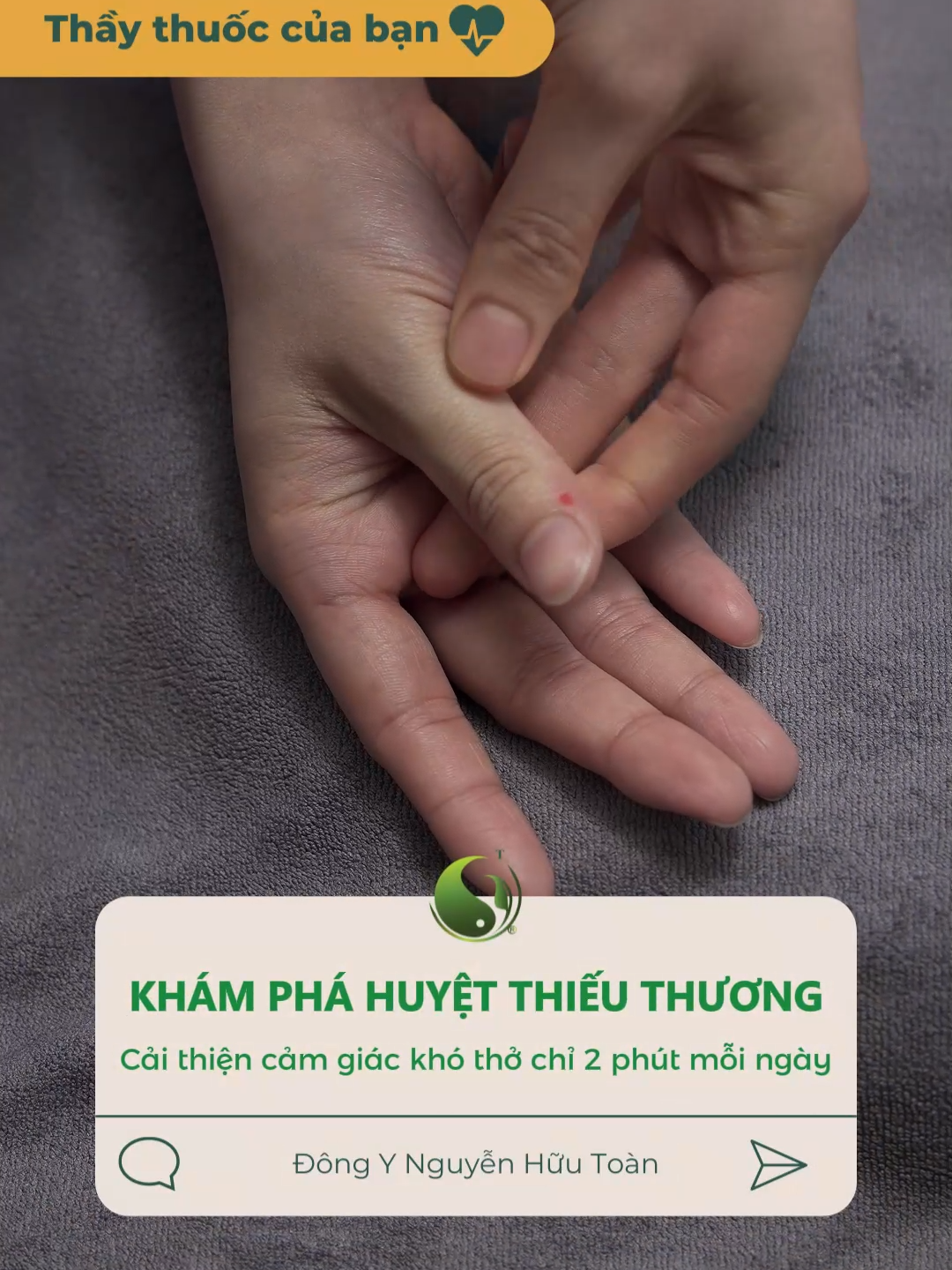 Cải thiện khó thở chỉ 2 phút mỗi ngày với huyệt thiếu thương #thaythuoccuaban  #dongy  #huyetvi  #fyp  #bamhuyet  #xoabopbamhuyet  #dongynguyenhuutoan  #LearnOnTikTok  #nguyenhuutoan