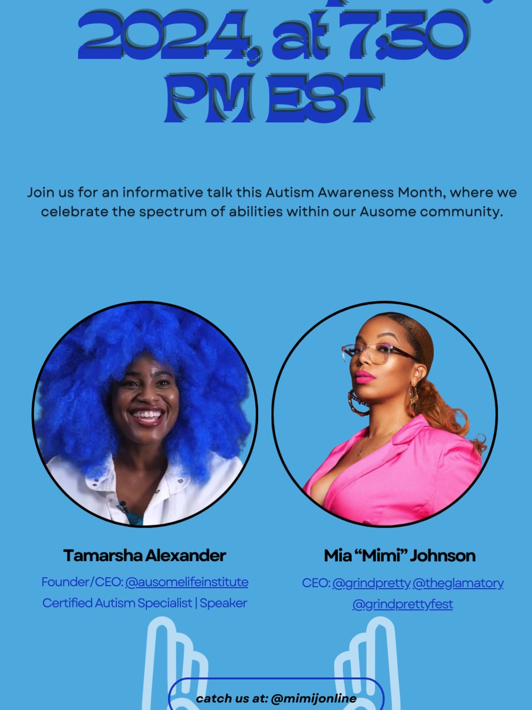 We invite you to join us for a heartfelt conversation on autism with the incredible Mimi and me, taking place live on April 17th at 7:30 pm EST! ♾️ Let's come together to explore and embrace the beautiful spectrum of neurodiversity. This chat promises to be filled with insights, empathy, and empowerment for all. Plus, we're thrilled to share that Mimi will be featuring the talk in her magazine too! Stay tuned for more ways to engage and make a difference. Your presence matters! Don't miss this opportunity to learn, connect, and spread love. 💙 . . . #AutismAwareness  #AusomeLifeInstitute  #LiveDiscussion  #Neurodiversity  #ausomemom  #ausomeparent  #neurodivergent  #neurodiversity  #wegotthis  #ausomelife  #ausomelifemovement