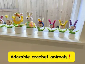 Adorable crochet handmade animals plants！really good for you，your friends，family！special gift！can put everywhere and looks special🥰🥰☺️☺️ Crochet flowerpots/colorful/birthday gift/bouquet /gradient/decoration/plants/crochet#adorable #handmade #crochet #mothersday #decoration #graduation2024 #sunflower #birthdaygift #creative 