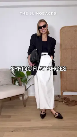 Spring flat shoes and how to style them #springflats #flatshoes #shoes 