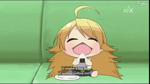 Onigiri is oishii ne😋😋😋 #idolmaster #puchimas #anime 
