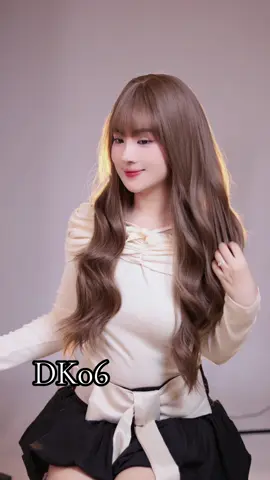 BỘ DỆT KIM MK06 màu trà sữa siêu trắng da #tocxinhmyle #xuhuong #tocgiamyle #sieudadau #tocgiacaocap #tocdep 