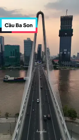 Hoàng hôn trên cầu Ba Son. Cùng xem hết video để thấy nét đẹp toàn cảnh.#caubason #dji #drone #flycam #trending 