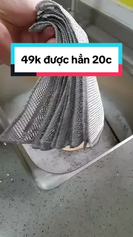Ngta bán 49k 10c nhưng nhà e xin phép xả kho 49k được hẳn 20c khăn rửa bát dây bạc mềm mại dùng thích như này ạ #tuangiadungngonbore #sansale #ngonbore #khanlaudaybac #khanruabatdaythep #khanruabatdaybac #khanruabat #khanruabatdaybac 