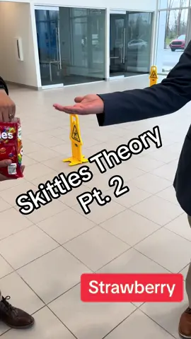 #skittlestheory part 2. Do you think jts a real thing? Let me know your thoughts #skittles #tastetherainbow #guessinggame #canyouguess #cardealership #sales #service #parts #skittleschallenge 
