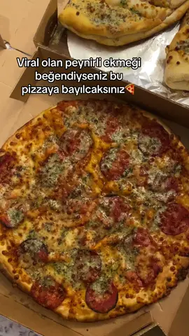 Viral olması gereken  🍕✨o pizza✨🍕 bir onceki tiktokumda bahsettigim sey buydu!!!!!🍕🍕🍕😋😋😋😋arkadaslar buna ekstra eklettigim bir sey var😋😋😋 #pizza #viral #viralpizza #peynirliekmek #viralpeynirliekmek #dominospizza @Domino’s Türkiye 