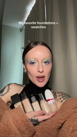 Just for reference, I have dry to normal skin combo, a bit or rosacia on my cheeks and acne scars (on my cheeks) Love all of these formulas in no particular order 💕 @HausLabs @SHISEIDO @NARS Cosmetics @Pat McGrath Labs @about-face beauty @Fenty Beauty #beauty #makeup #foundation #makeupfavorites #dryskin 