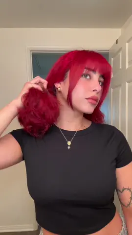 The hair fallout on my top😍 #hairroutine #redhair 