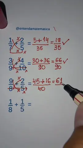 Soma de fração  #mathematiktoks  #matematicas  #fracao  #maths  #agoravocejasabe 