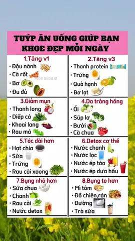Tuýp ăn uống giúp bạn khoẻ đẹp mỗi ngày #sứckhoẻ #goclamdep #tipslamdep #xuhuong #viral 
