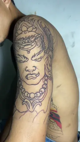 เเขนสั้นอาชูร่า❤️‍🔥#อย่าปิดการมองเห็น #ขึ้นฟึด #ช่างบ้านๆไม่มีหน้าร้าน🙏 #มือใหม่หัดสัก 