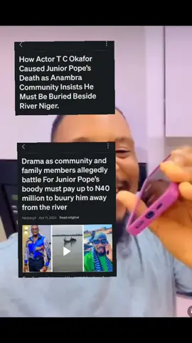 Drama as community and family members allegedly battle For Junior Pope's boody must pay up to N40 million to buury him away from the river #nollywood 