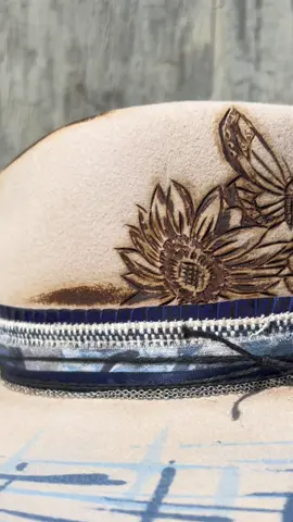 *Custom order* Help me name this one!!! Had so much fun working on this custom hat. Incorporating different shades of blue and a very sentimental butterfly. Let’s come up with a name with that in mind!  Drop suggestions here ⬇️⬇️⬇️ . . #nashville #nasjvilletn #tn #tennessee #art #artist #millinery #milliner #lexlynne #hatmaker #customhat #hatter #creativeprocess #blue #western #westernstyle #weaternfashion #cowboyhat #felthat #paint #countrymusic #newmusic 
