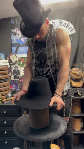 The Black Sun Skull Hat Step by Step Unique Website WWW.BLADEHATS.COM #handmade #hatmaker #bladehats #heavymetal #inspiration 