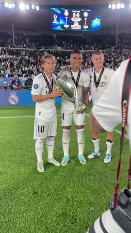 The greatest ever? 🤍 #UCL #Modric #Kroos #Casemiro