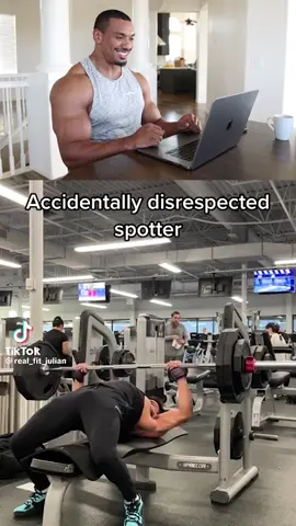 Never Ever Disrespect A Spotter! #GymTok #strengthtraining