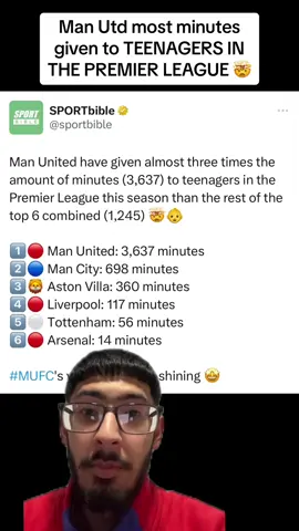 Man Utd have given the most minutes to teenagers in the Premier League #manutd #manutdtiktok #manutdfans #manunited #manunitedfc #manunitedfans #manchesterunited #manchesterunitedfans #PremierLeague #eriktenhag #tenhag #fyp 