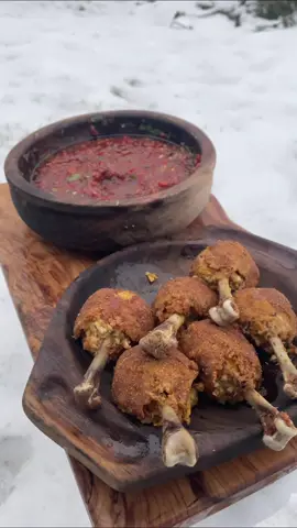 Chicken Lollipops, anyone?! 😍👇 #chicken #Recipe #outdoorcooking #asmr 