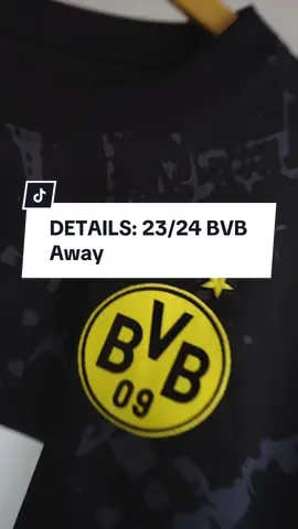 Zooming in on details of this black #bvb away kit 🖤  - #detailsmatter #soccerlife #futbol #BorussiaDortmund #soccerjerseys 